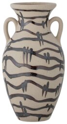 Bloomingville Ohana Stoneware Vase- Cream & Black - thumbnail 1