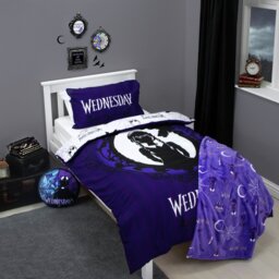 Wednesday Purple Kids Bedding Set - Single