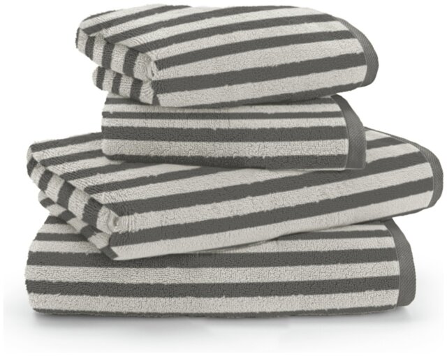 Habitat Grey Stripe 4 Piece Towel Bale - image 1