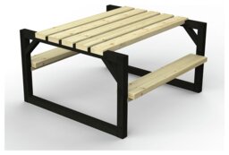 Forest Garden 4 Seater Wooden Garden Picnic Table - Natural - thumbnail 2