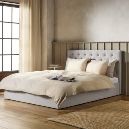Argos Home Halstead Double End Lift Ottoman Bed - Grey - thumbnail 1