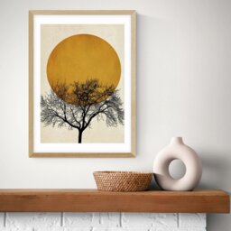 East End Prints Winter Morning Oak Frame Art Print - A3