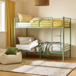 Argos Home Mason Single Metal Bunk Bed - Sage Green - thumbnail 1