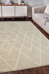Homemaker Maestro Beige Cut Pile Rug - 120x170cm - thumbnail 1