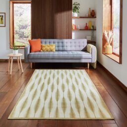 Scion Kasuri Honey Yellow Flatweave Rug - 152x230cm - thumbnail 1