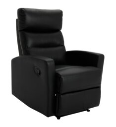 Argos Home Russo Faux Leather Manual Recliner Chair - Black - thumbnail 1