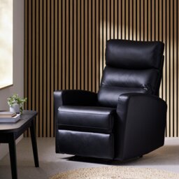 Argos Home Russo Faux Leather Manual Recliner Chair - Black - thumbnail 2