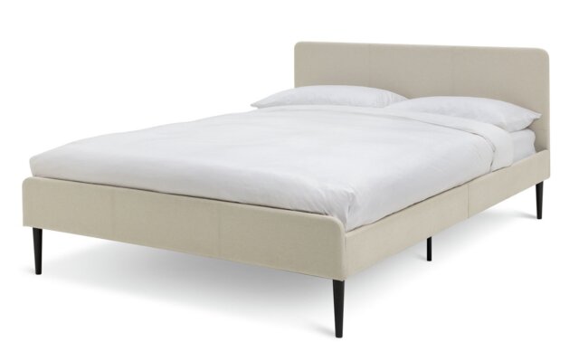 Argos Home Kristopher Double Fabric Bed Frame - Cream - image 1