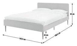 Argos Home Kristopher Double Fabric Bed Frame - Cream - thumbnail 2