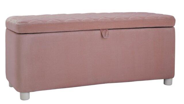Argos Home Mila Velvet Large Ottoman - Pink - image 1