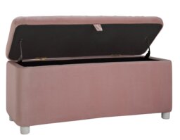 Argos Home Mila Velvet Large Ottoman - Pink - thumbnail 2