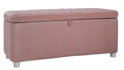 Argos Home Mila Velvet Large Ottoman - Pink - thumbnail 1