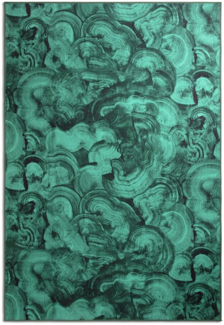 Habitat Malaki Print Green Flatweave Rug - 120X170cm - image 1
