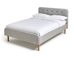Habitat Aspen Double Fabric Bed Frame - Grey - thumbnail 1