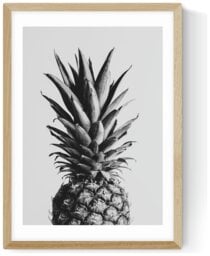 East End Prints Pineapple Oak Frame Art Print - A2 - thumbnail 2