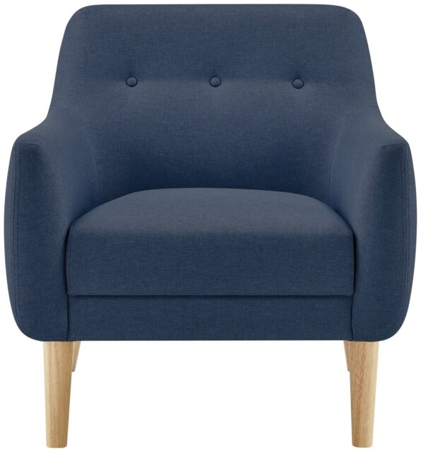 Habitat Finney Fabric Armchair - Navy - image 1