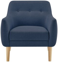 Habitat Finney Fabric Armchair - Navy - thumbnail 1