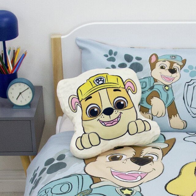 Paw Patrol Sketchy Shaped Kids Cushion - White - 35x35cm - image 1