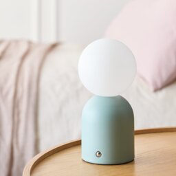Argos Home Steel Opal Ball Rechargeable LED Table Lamp -Sage - thumbnail 2