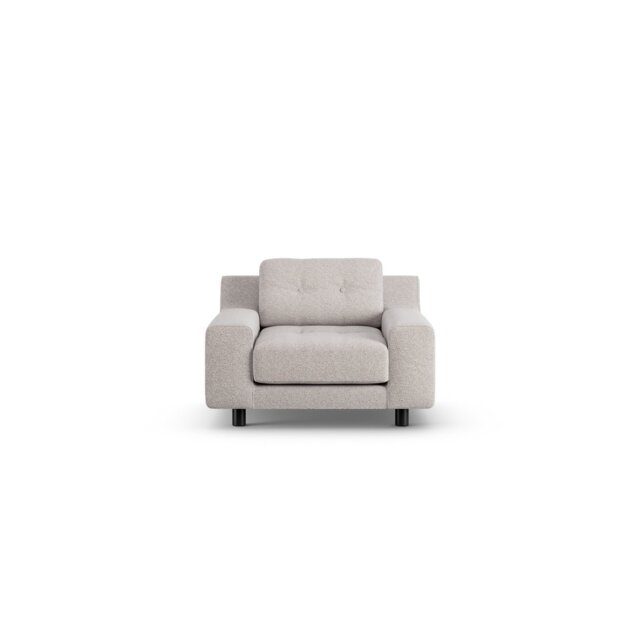 Habitat Hendricks Fabric Arm Chair - Natural - Black Leg - image 1