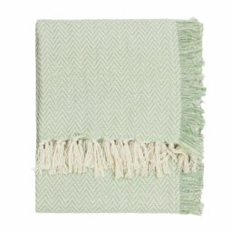 Wylder Wisley Herringbone Throw Leaf Green - 130x180cm - thumbnail 2