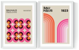 East End Prints Bauhaus Twin Set White Frame Art Print - A3 - thumbnail 2