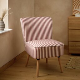 Argos Home Eppy Fabric Accent Chair - Plum & White