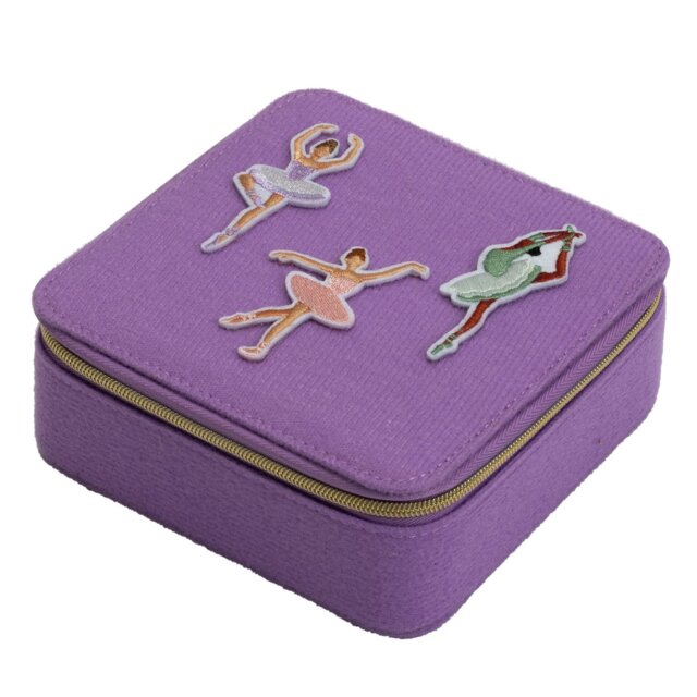 Argos Home Violet Fabric Small Ballerina Jewellery Box - image 1