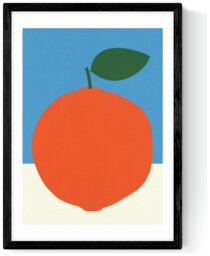 East End Prints Orange Black Frame Art Print - A2 - thumbnail 2