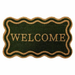 Mighty Mats Latex Olive Welcome Cut Pile Doormat - 45x75cm - thumbnail 2