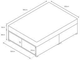 Argos Home Devon Small Double End Slide Divan Bed - Grey - thumbnail 2