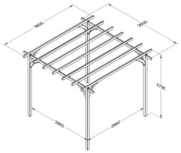 Forest Garden 3.6m x 3.6m Pergola - thumbnail 2