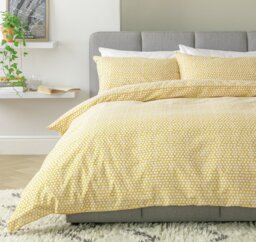 Argos Home Polka Square Yellow Bedding Set - Single