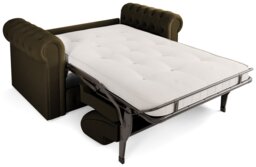 Jay-Be Chesterfield Fabric 2 Seater Sofa Bed - Sage Green - thumbnail 2