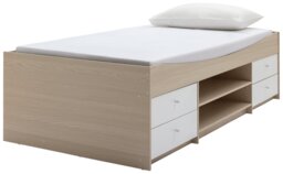 Argos Home Malibu Storage Cabin Bed - White and Acacia - thumbnail 2