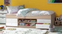 Argos Home Malibu Storage Cabin Bed - White and Acacia - thumbnail 1