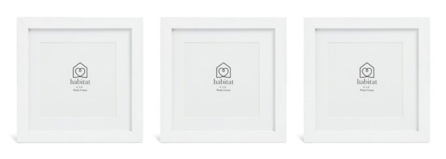 Habitat Wooden 3 Pack Picture Frames - Mixed Sizes - image 1