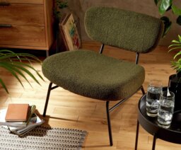 Habitat Cole Boucle Accent Chair - Cream - thumbnail 2