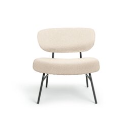 Habitat Cole Boucle Accent Chair - Cream - thumbnail 1