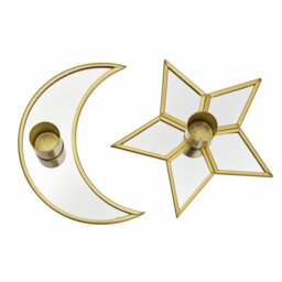 Argos Home Moon & Star Pillar Candle Holder - thumbnail 2