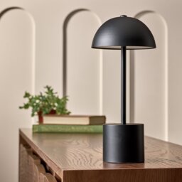 Habitat Rechargeable Mushroom LED Table Lamp - Black - thumbnail 2