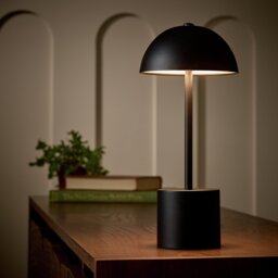 Habitat Rechargeable Mushroom LED Table Lamp - Black - thumbnail 1