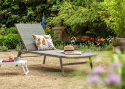 Argos Home Tahiti Rattan Effect Sun Lounger - Grey - thumbnail 1