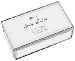 Personalised Message Swirls And Hearts Jewellery Box - thumbnail 1