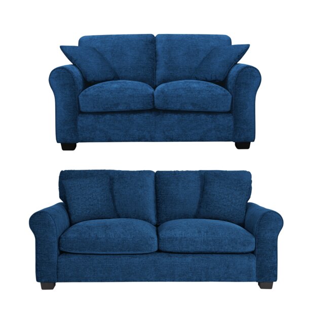 Argos Home Taylor Fabric 2 Seater & 3 Seater Sofa - Blue - image 1