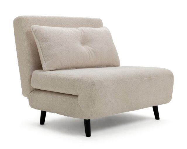 Habitat Roma Single boucle Chairbed - Cream - image 1