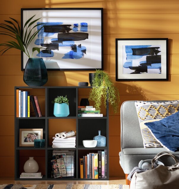 Argos Home Squares 9 Cube Storage Unit - Black - image 1