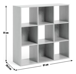 Argos Home Squares 9 Cube Storage Unit - Black - thumbnail 2