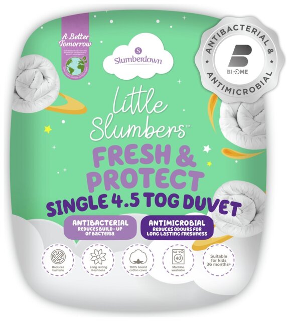 Slumberdown Anti Bacterial 4.5 Tog Kids Duvet - Single - image 1