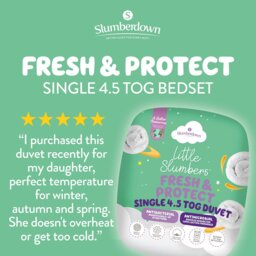 Slumberdown Anti Bacterial 4.5 Tog Kids Duvet - Single - thumbnail 2